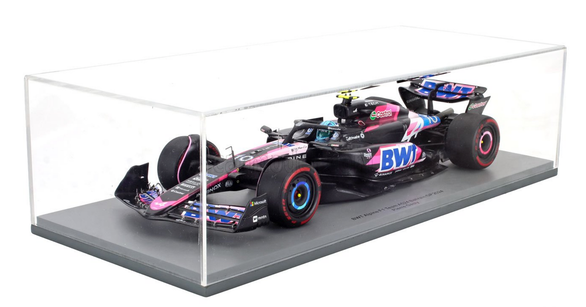 1:18 2024 Pierre Gasly -- Bahrain GP -- #10 Alpine A524 -- Spark F1