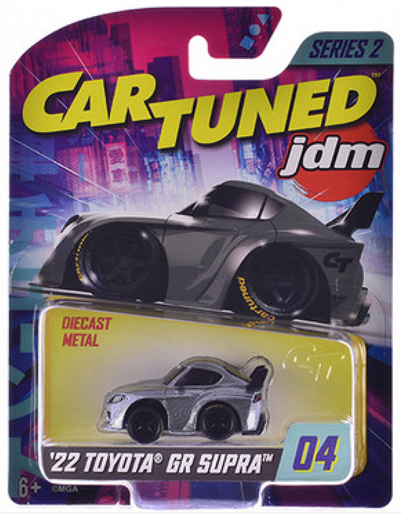 1:64 2022 Toyota GR Supra -- Silver Metallic -- CarTuned: JDM Series 2