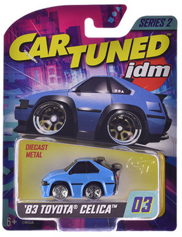 1:64 1983 Toyota Celica -- Light Blue Metallic -- CarTuned: JDM Series 2