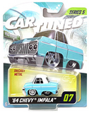 1:64 1964 Chevrolet Impala -- Light Blue / White -- CarTuned: Mainline Series 5