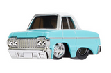 1:64 1964 Chevrolet Impala -- Light Blue / White -- CarTuned: Mainline Series 5