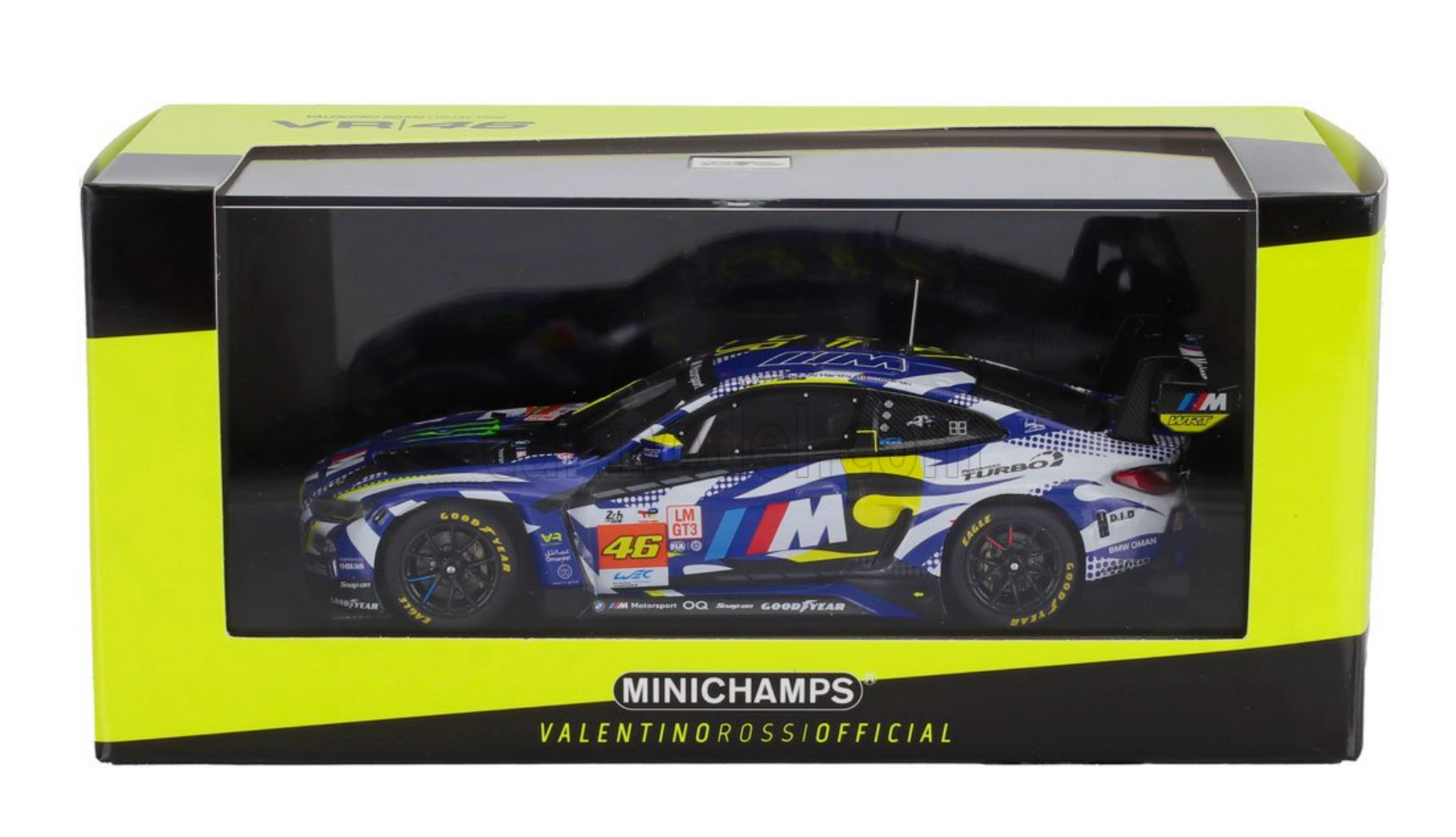 1:43 2024 Le Mans 24h -- #46 Valentino Rossi BMW M4 GT3 -- Minichamps