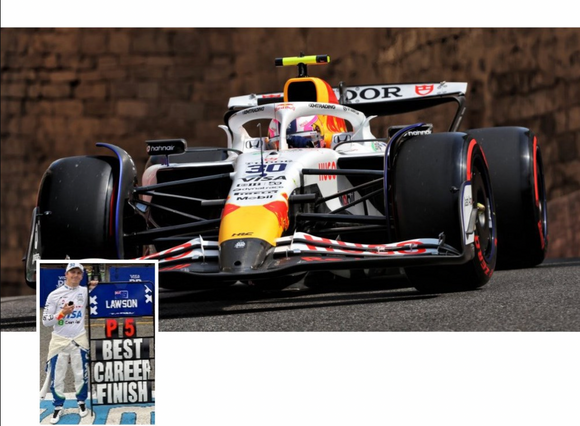 (Pre-Order) 1:43 2025 Liam Lawson -- Azerbaijan GP -- #30 Racing Bulls VCARB-02 -- Spark F1
