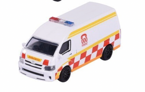 1:64 Toyota Hiace -- 000 Emergency Ambulance -- Majorette: Australia