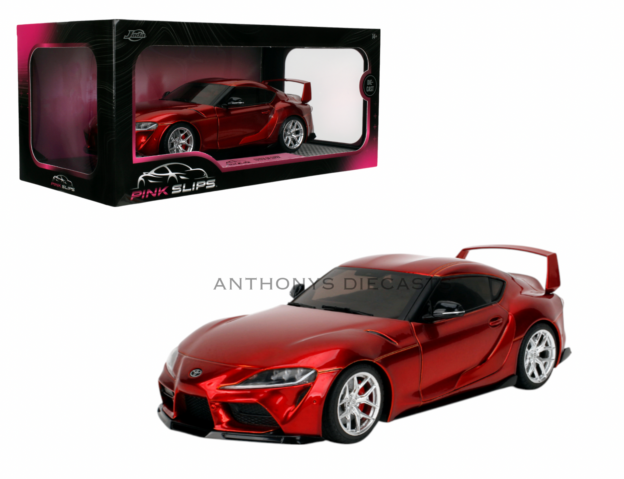 1:18 Toyota GR Supra (A90) -- Red Metallic -- JADA: Pink Slips