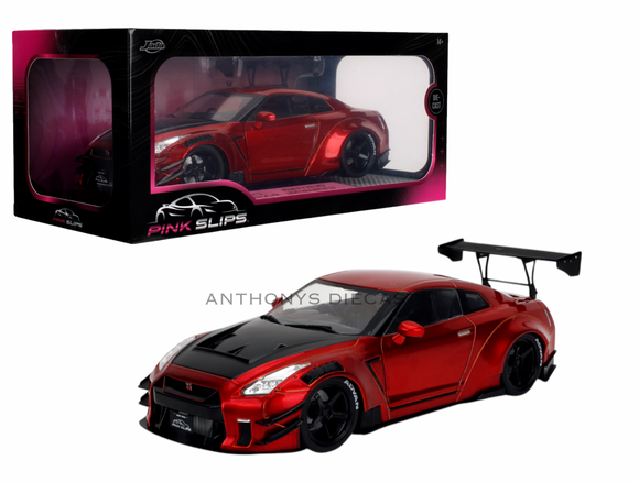 1:18 Nissan GTR R35 Liberty Walk Kit 1.5 -- Red Metallic -- JADA: Pink Slips
