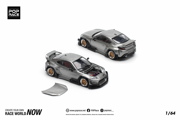 1:64 Toyota GR86 PANDEM -- Silver/Black -- Pop Race