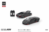 (Pre-Order) 1:64 Lamborghini Centenario -- Carbon/Red -- Pop Race