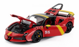 1:18 Ferrari SF90XX -- #51 Red/Yellow - 24h Le Mans Winner Tribute -- Bburago