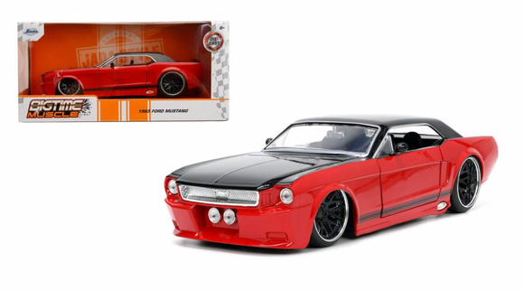 1:24 1965 Ford Mustang -- Red/Black -- JADA: Big Time Muscle