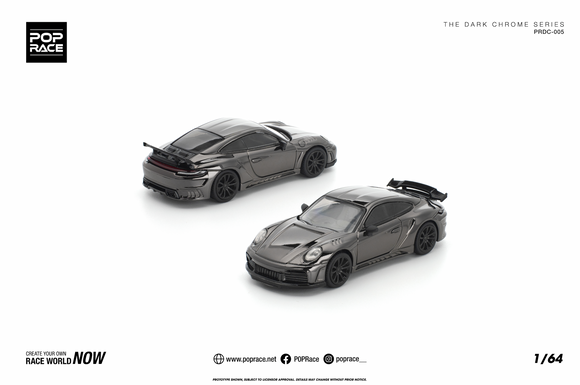 (Pre-Order) 1:64 Porsche 991 (992) Stinger GTR -- Dark Chrome Series -- Pop Race