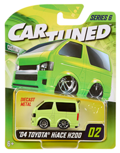 thumbnail interactive-video image 1 of CarTuned 1/64 Diecast Toyota Hiace H200 – Green #02 Mainline Series 6 1 of 3