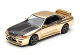 1:64 Nissan R32 Skyline GTR -- Chrome Gold -- Pop Race Expo Car