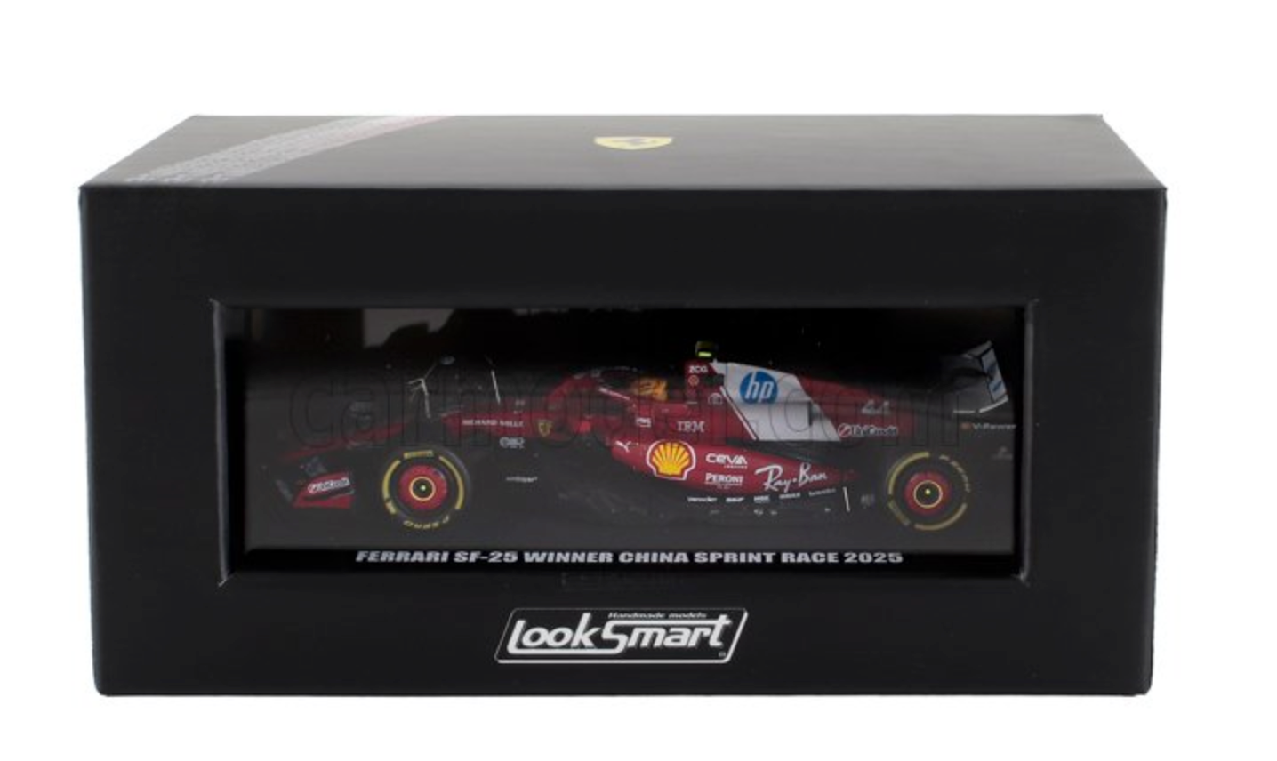 1:64 2025 Lewis Hamilton - China Sprint Winner #44 Ferrari SF-25 -- Lo