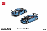 1:64 Mazda RX-7 (FD3S) RE-AMEMIYA Widebody -- Blue Chrome -- Pop Race