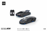 (Pre-Order) 1:64 Lamborghini Centenario -- Carbon / Blue -- Pop Race
