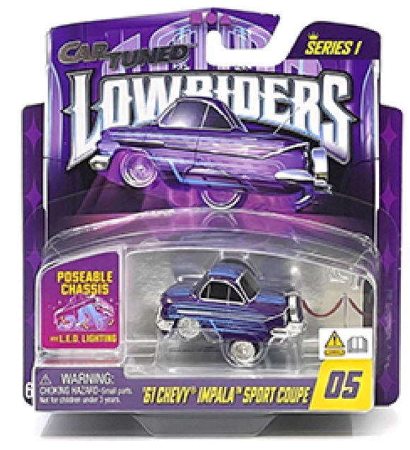 1:64 1961 Chevrolet Impala -- Purple -- CarTuned: Lowriders Show Glow