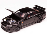 1:64 Nissan GT-R (R34) Z-Tune -- Black Pearl -- Motorhelix