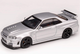 1:64 Nissan GT-R (R34) Z-Tune -- Silver -- Motorhelix