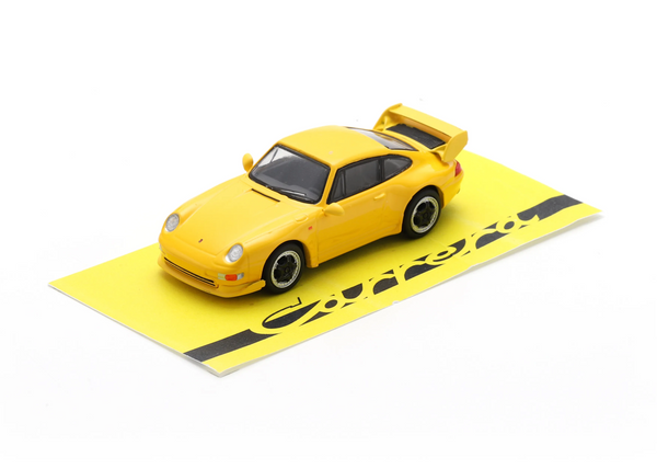 1:64 Porsche 911 (993) RS Clubsport -- Yellow w/Black Wheels -- Spark