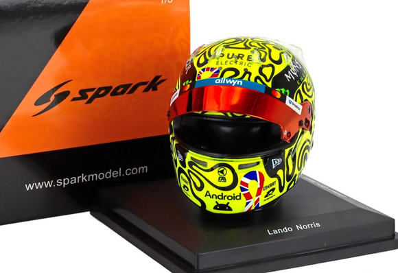 1:5 Helmet -- Lando Norris - 2025 British GP Winner -- McLaren -- Spar