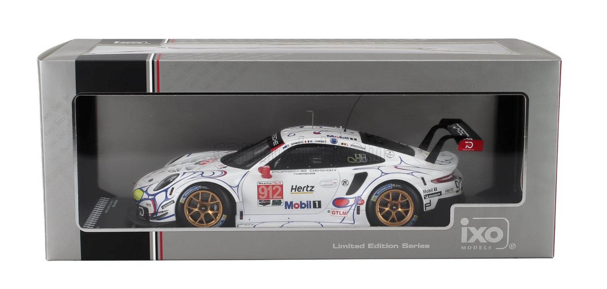 1:18 2018 Petit Le Mans -- #912 Porsche 911 RSR -- IXO Models 1:18 2018 Petit Le Mans -- #912 Porsche 911 RSR -- IXO Models