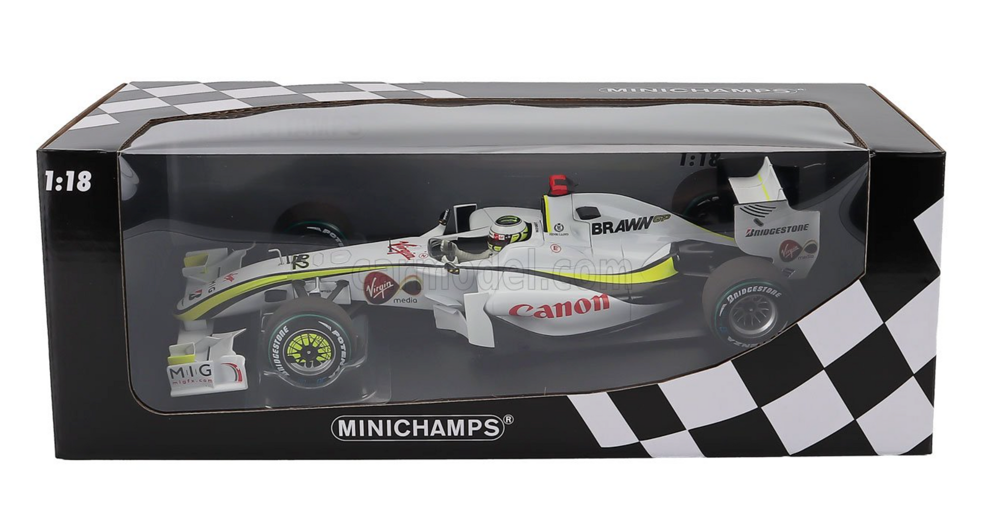 1:18 2009 Jenson Button -- Singapore GP -- #22 Brawn GP -- Minichamps