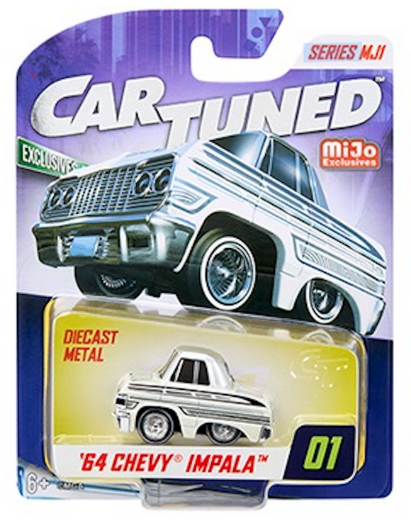 しろみ〜 CarTuned 64 Chevy Impala ローライダー 1:64 1964 Chevrolet Impala Lowrider -- White -- CarTuned: MiJo Exclusi