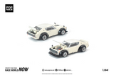 (Pre-Order) 1:64 Nissan Skyline GT-R (KPGC110) Kenmeri -- V8 Drift Car White -- Pop Race