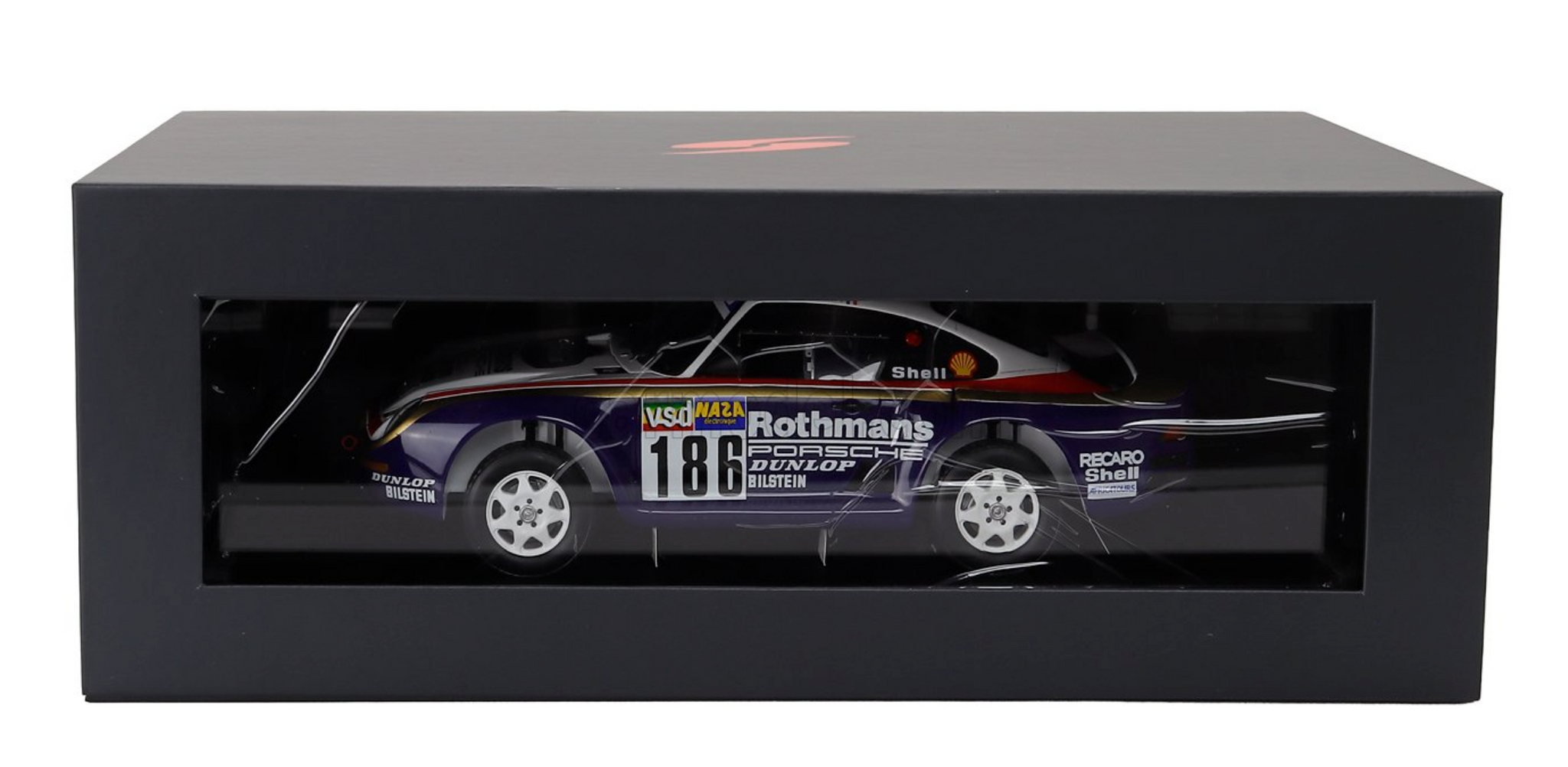1:18 1986 Dakar Rally Winner -- #186 Porsche 959 Rothmans -- Spark 18S
