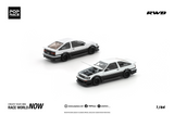 (Pre-Order) 1:64 Toyota AE86 RWB -- White/Black -- Pop Race