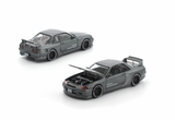 (Pre-Order) 1:64 Nissan R32 Skyline GT-R PANDEM -- Gun Metal Grey -- Pop Race
