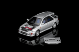 (Pre-Order) 1:64 Subaru lmpreza Wagon WRX STi Version VI -- Arctic Silver -- Motorhelix