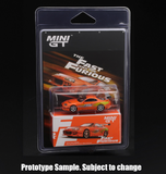 (Pre-Order) 1:64 Brian's Toyota Supra -- Orange -- Mini GT: Fast & Furious
