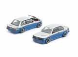 (Pre-Order) 1:64 BMW E30 PANDEM -- Silver/Blue -- Pop Race