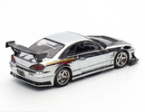 1:64 Nissan Silvia (S15) TOP SECRET -- Chrome Silver -- INNO64 Malaysia 2025 Event Edition