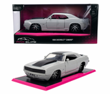 (Pre-Order) 1:24 1969 Chevrolet Camaro -- Light Grey/Black -- JADA: Pink Slips