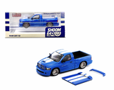 1:64 2003 Dodge Ram SRT-10 Pickup -- Electric Blue Pearl w/White Stripes -- SHOOM64