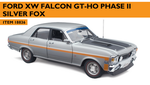 (Pre-Order) 1:18 Ford XW Falcon GT-HO Phase II -- Silver Fox -- Classic Carlectables