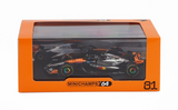 1:64 2025 Oscar Piastri -- British GP 2nd Place - #81 McLaren MCL39 -- Minichamps F1