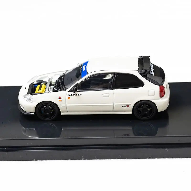 1:64 Honda Civic (EK9) Type R Customised -- SPOON White -- Motorhelix