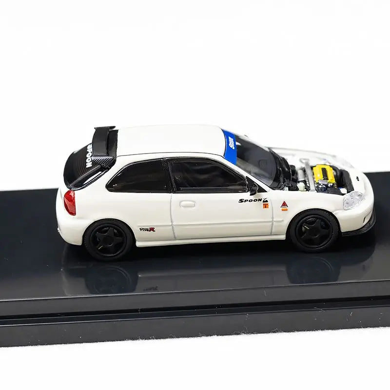 1:64 Honda Civic (EK9) Type R Customised -- SPOON White -- Motorhelix 1:64 Honda Civic (EK9) Type R Customised -- SPOON White -- Motorhelix