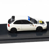 1:64 Honda Civic (EK9) Type R Customised -- SPOON White -- Motorhelix M65014