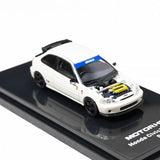 1:64 Honda Civic (EK9) Type R Customised -- SPOON White -- Motorhelix M65014