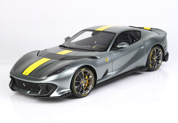 1:18 Ferrari 812 Competizione 2021 -- Grigio Coburn (Grey/Yellow) -- B
