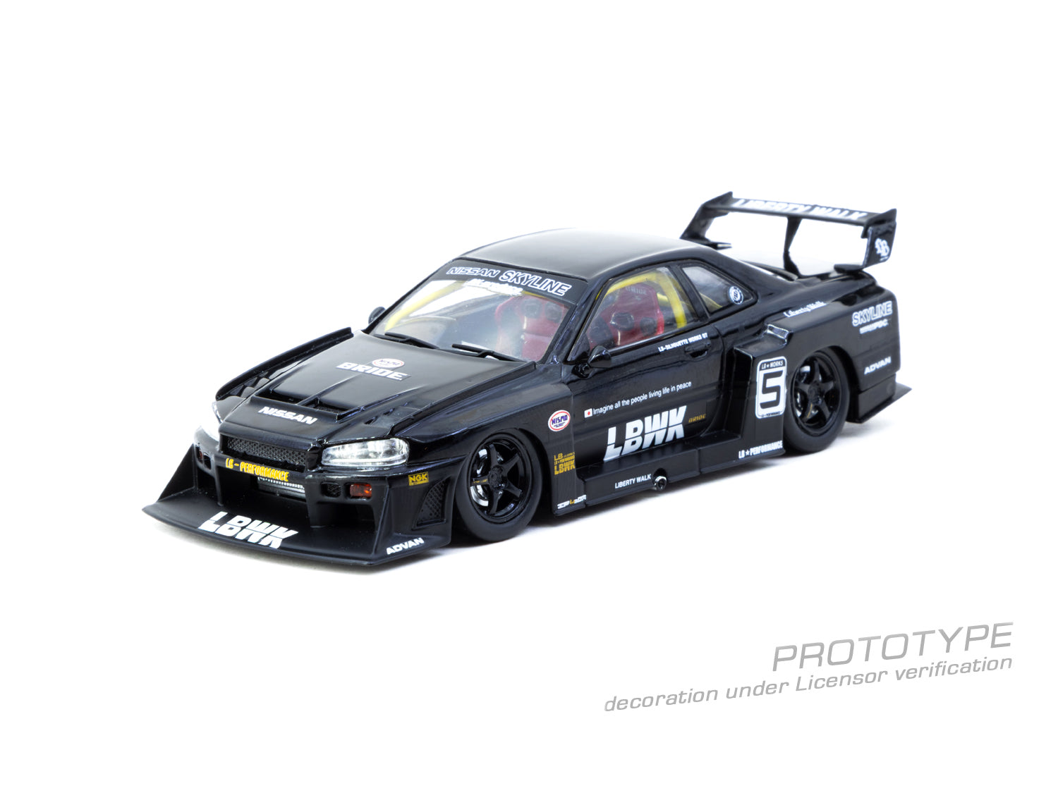 Pre-Order) 1:43 LBWK Nissan E-R34 Super Silhouette Skyline GTR - Libe