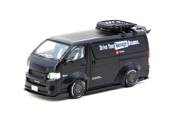 1/64 トヨタ ハイエース Hiace Widebody TOYOTA 1:64 Toyota Hiace Widebody -- TOYOTA Black -- Tarmac Works