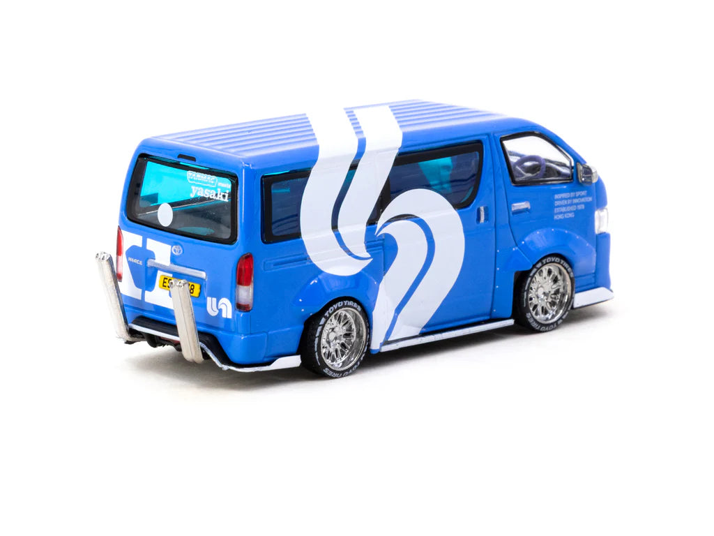 1:64 Toyota Hiace Widebody -- Yasaki - Blue -- Tarmac Works