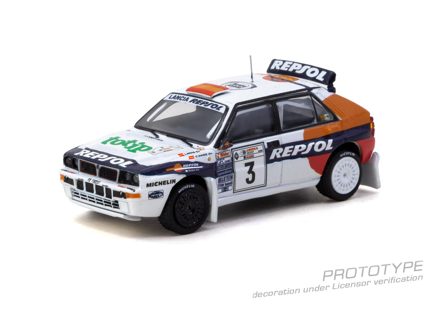 Pre-Order) 1:64 1993 Acropolis Rally - Carlos Sainz -- #3 Lancia Delt