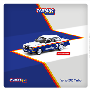 (Pre-Order) 1:64 1987 Malaysian Group A Championships Winner -- Volvo 240 Turbo -- Tarmac Works